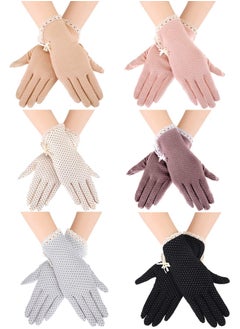 SFMW 6 Pair Women Protective UV Protection Summer Sunblock Touchscreen Gloves for Driving Riding 
