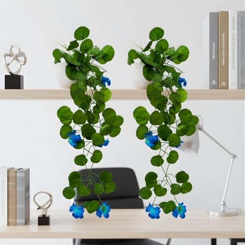 fancymart Artificial Flower Plant Home Décor with Small Size Pot | Plant Hanging for Home Decor | Office Decor - Image 2