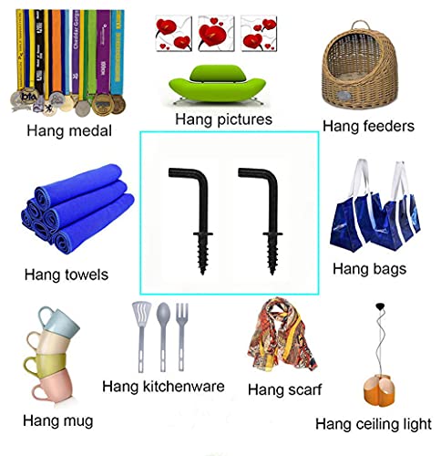 IDEALSV 100 Pcs 1/2" Black Small L Shaped Right Angle Square Bend Jewelry Hooks - Image 3