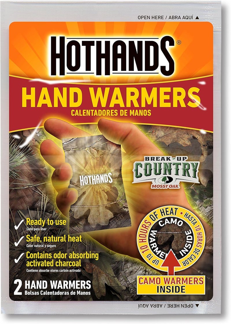 HotHands سخانات اليد من هوت هاندز بتصميم كامو موسي أوك - تدوم طويلاً، بدون رائحة، تعمل بالهواء، توفر حرارة تصل إلى 10 ساعات، 40 زوجاً - Image 2