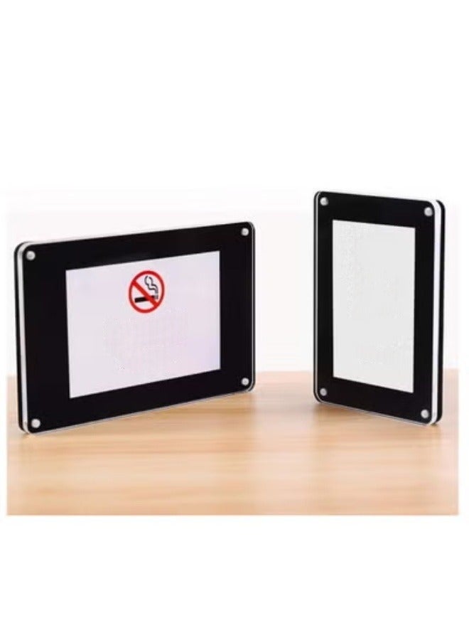 Eckek 5 Pack Acrylic Label Holder Price Tag Displays Sign Holder with 3M Tape Adhesive Wall Mount Sign Stand - Image 3