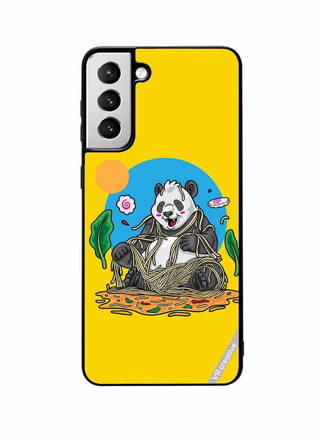 VR CREATIVE Protective Case Cover For Samsung Galaxy S22 Plus 5G Panda Eating Noodles Design Multicolour - Image 1