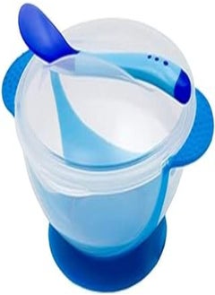 Safari Safari Baby Feeding Bowl with Lid and Spoon for Babies Blue 