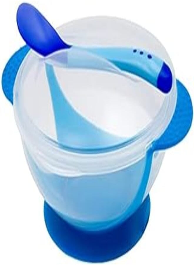 Safari Safari Baby Feeding Bowl with Lid and Spoon for Babies Blue 