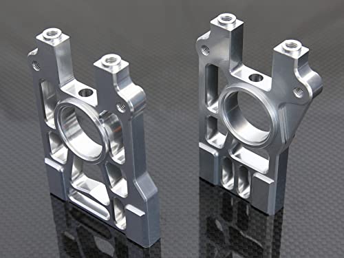 GTBRacing CNC Aluminum 15 RC Car LOSI 5ive T Left Right Centre Diff Differential Brace Mount 5T Upgrade Parts Silver - Image 1