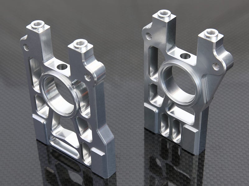 GTBRacing CNC Aluminum 15 RC Car LOSI 5ive T Left Right Centre Diff Differential Brace Mount 5T Upgrade Parts Silver - Image 4