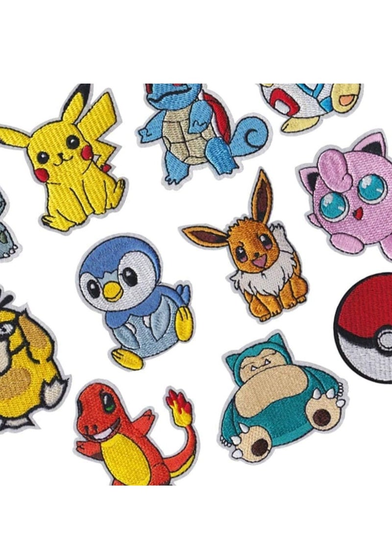 SYOSI Iron on Patches, 16 Pieces Embroidered Applique Sonic Patches,Sew On Iron on Patches Fabric Repair Patches Cartoon Sonic Patches for Kids Adult Clothes Jeans Jackets Hats Shoes Backpacks - Image 2