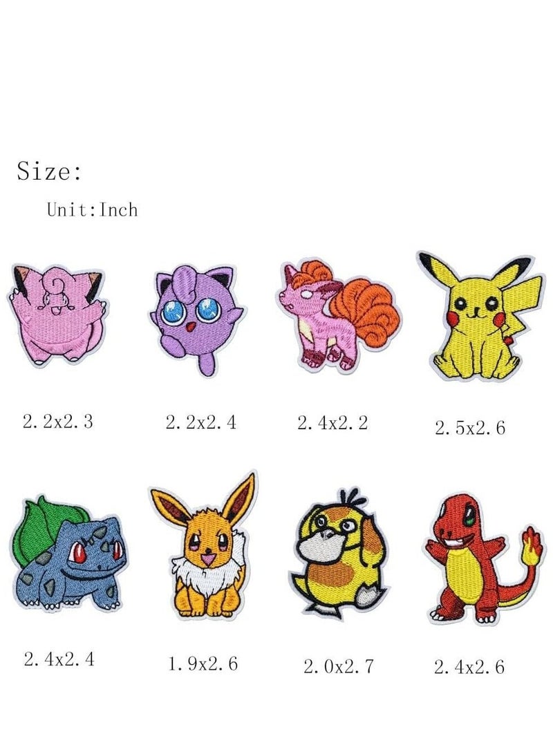 SYOSI Iron on Patches, 16 Pieces Embroidered Applique Sonic Patches,Sew On Iron on Patches Fabric Repair Patches Cartoon Sonic Patches for Kids Adult Clothes Jeans Jackets Hats Shoes Backpacks - Image 3