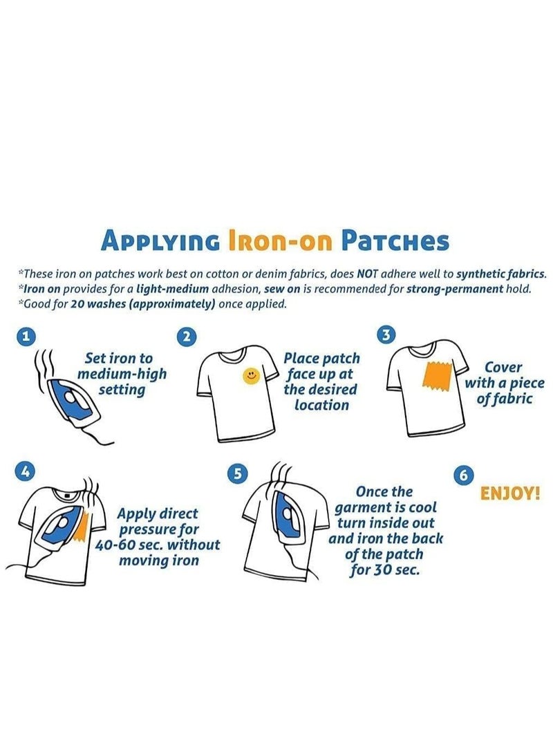 SYOSI Iron on Patches, 16 Pieces Embroidered Applique Sonic Patches,Sew On Iron on Patches Fabric Repair Patches Cartoon Sonic Patches for Kids Adult Clothes Jeans Jackets Hats Shoes Backpacks - Image 5