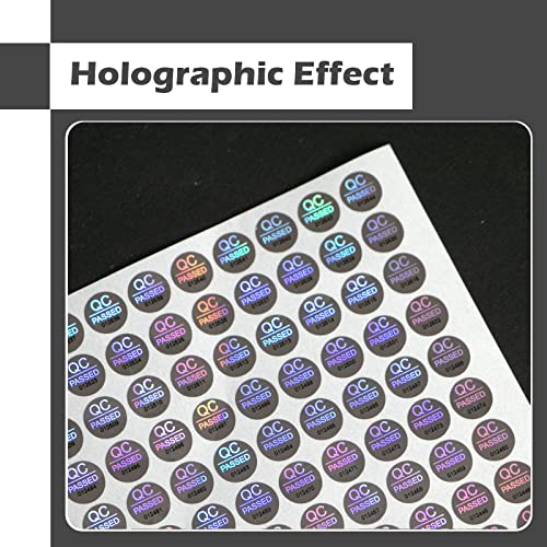 ILMBVM 2100pcs QC Passed Tamper Proof Stickers High Security Hologram Labels Warranty Void Seal with Unique Serial Number 0.4 inch - Image 4