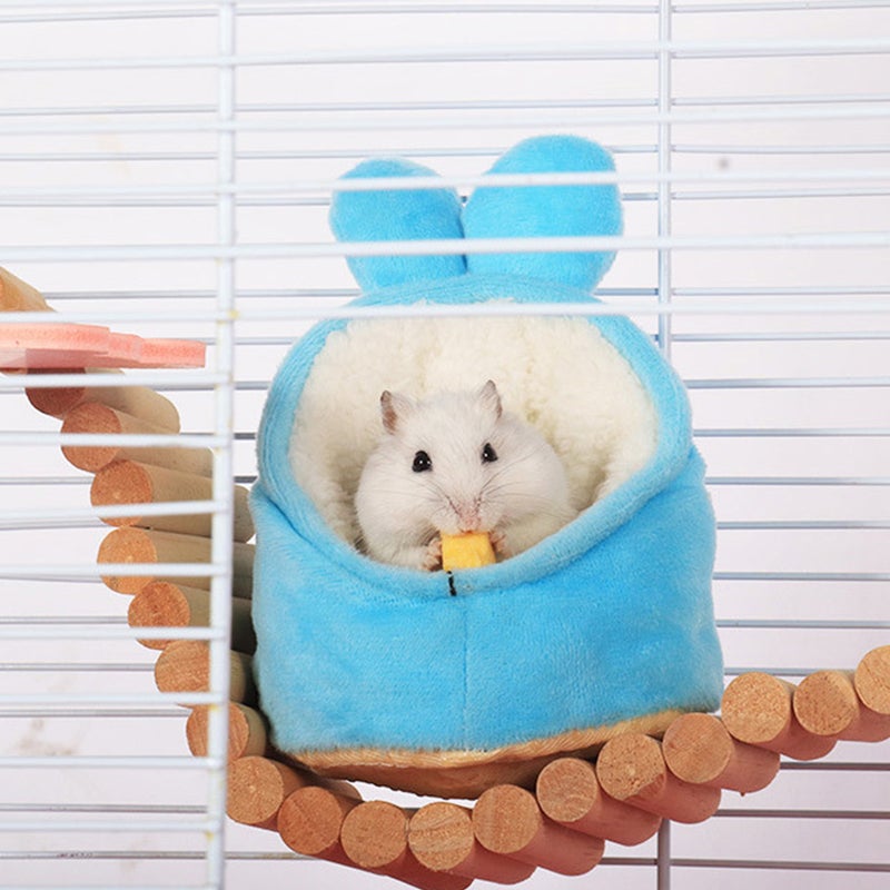 Lovely Plush Hamster Nest Comfortable Sleeping Bed Winter Warm Pet Nest - Image 4