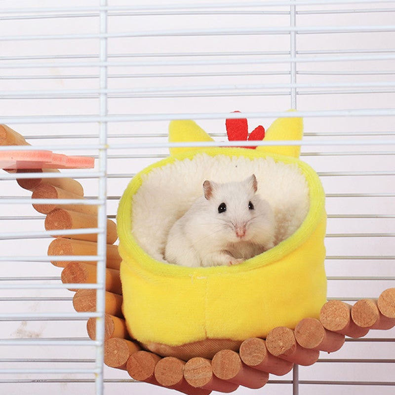Lovely Plush Hamster Nest Comfortable Sleeping Bed Winter Warm Pet Nest - Image 3