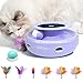 ORSDA Cat Toys 2in1 Interactive Cat Toys for Indoor Cats Automatic Cat Toy Balls Mice Toys Ambush Feather Kitten Toys with 7pcs Attachments Dual Power Supplies Adjustable Speed Auto OnOff - Image 3
