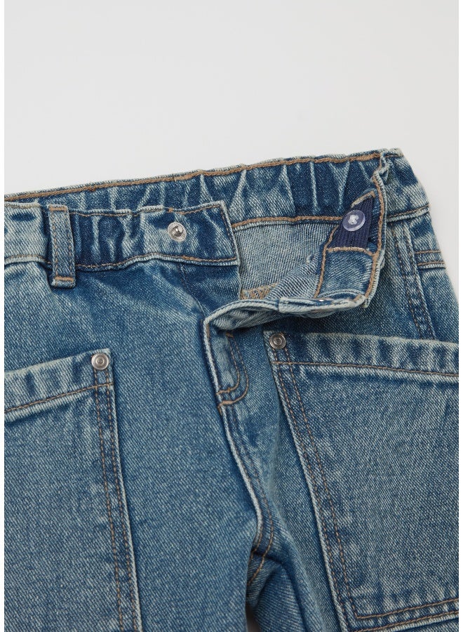 او في اس جينز قطني بخدوش - Image 3