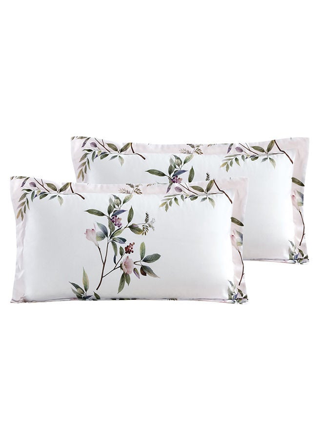 In-House Melissa | Comforter Set 8 Pieces - King - 260x240 cm - White & Rose Pink  - Image 3