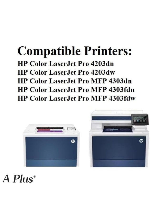 A PLUS APLUS 230A W2300A Black Replacement Toner Cartridges with Chip Compatible with HP Color LaserJet Pro 4203dw, 4203dn, MFP 4303dw, 4303dn, 4303fdw - Image 3