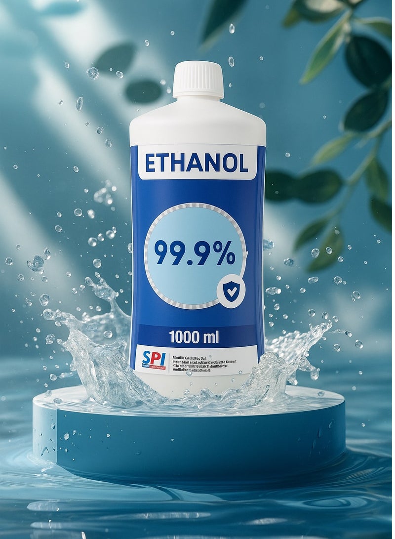 SPI SPI-IPA Ethanol Alcohol 99.9% Antiseptic, Disinfectant and Rubefacient For Quick Drying and General Disinfecting 1000 ml - Image 1