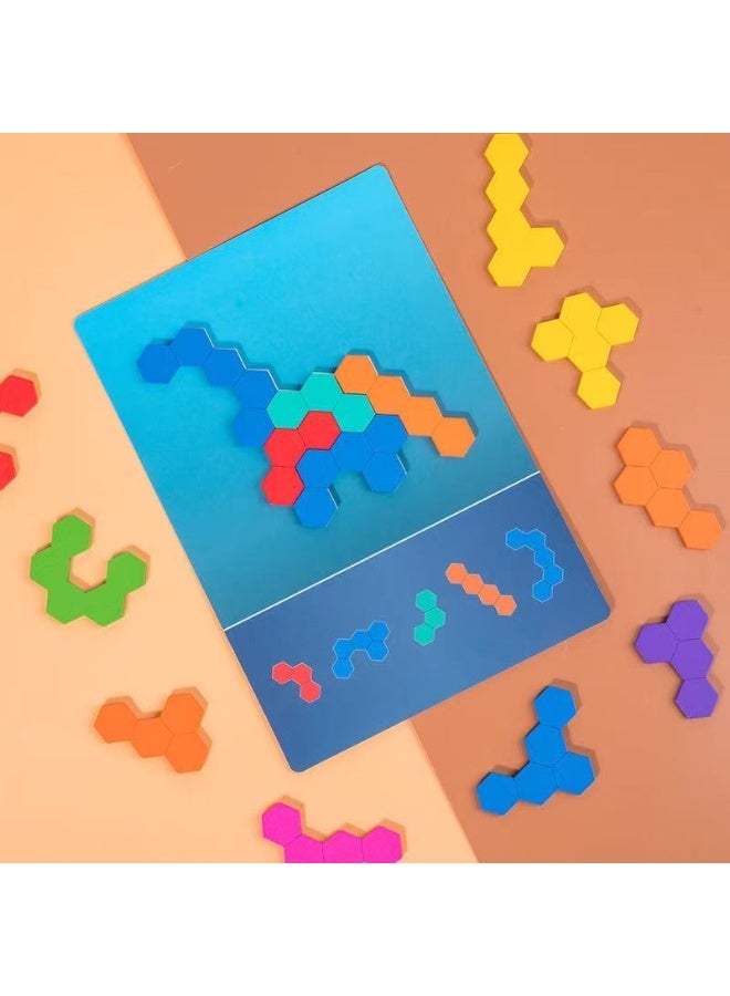 Honeycomb Wooden Puzzle Game - 120 Fun Levels! STEM Learning Toy, Colorful Brain Teaser Gift for Kids 3-8, Montessori 3D Jigsaw for Family Fun - Image 4