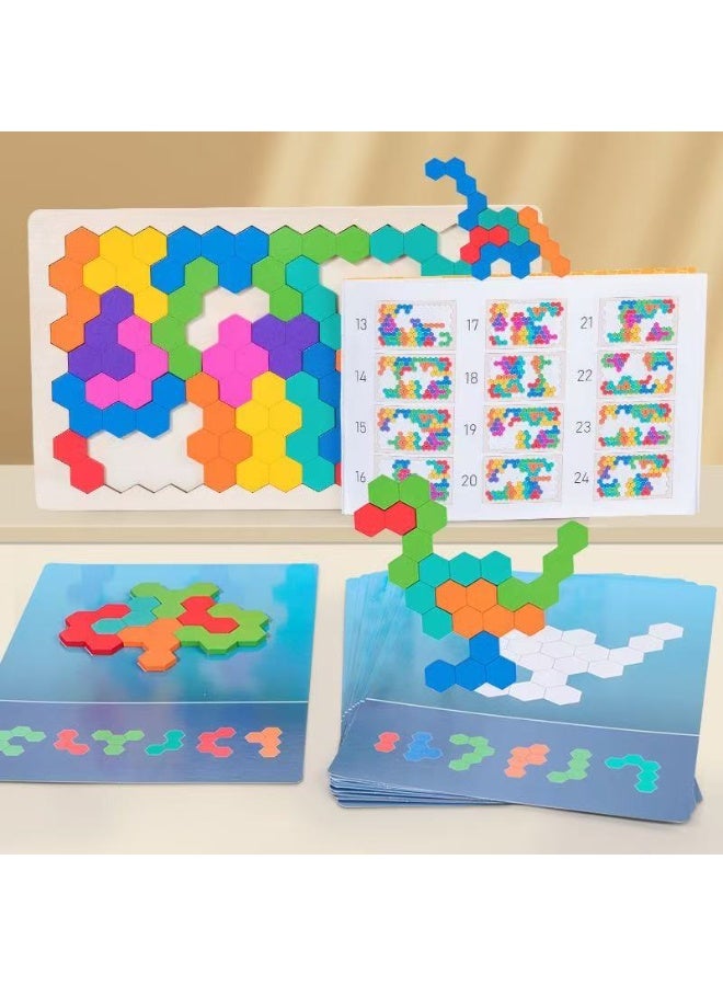Honeycomb Wooden Puzzle Game - 120 Fun Levels! STEM Learning Toy, Colorful Brain Teaser Gift for Kids 3-8, Montessori 3D Jigsaw for Family Fun - Image 5