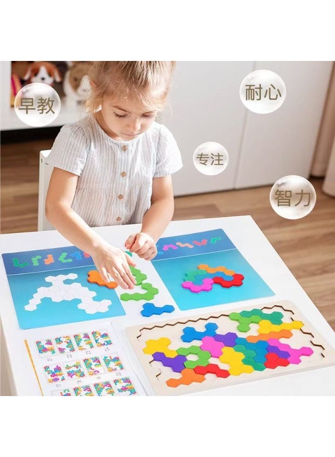 Honeycomb Wooden Puzzle Game - 120 Fun Levels! STEM Learning Toy, Colorful Brain Teaser Gift for Kids 3-8, Montessori 3D Jigsaw for Family Fun - Image 2