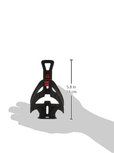 Elite Rocko Carbon Bottle Cage | Matte Red Graphic | Lightweight Cycling Water Bottle Holder - Image 3