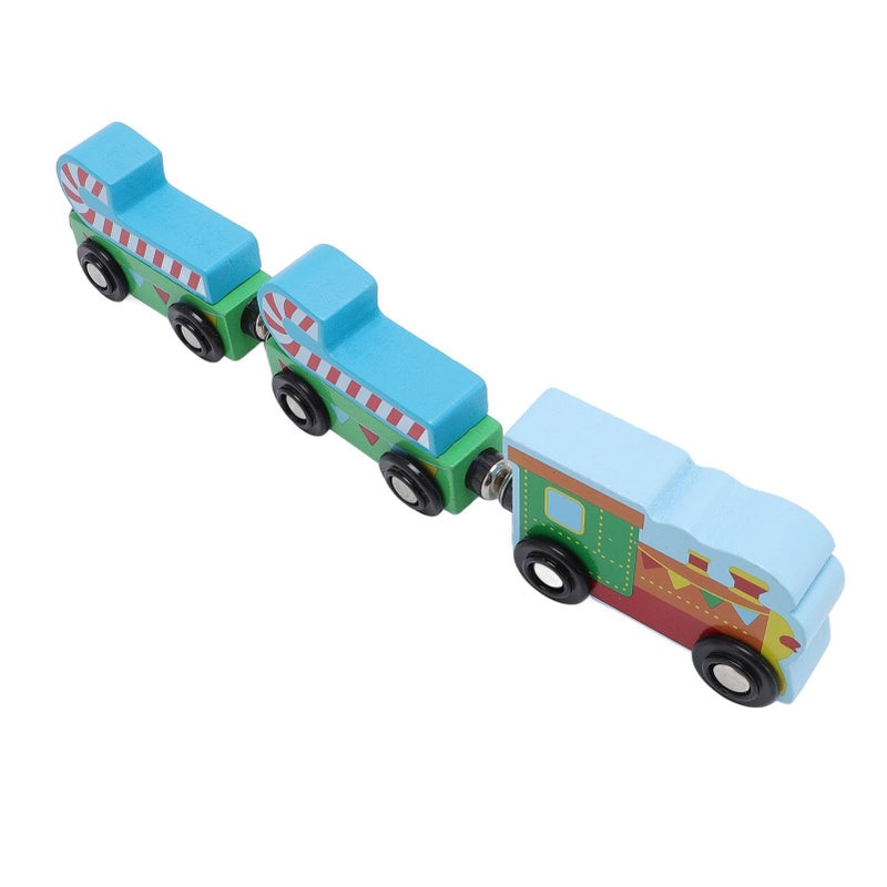 3 Pcs Wooden Train Toy Compatible Train Series Kids Cognitive Development - Image 2