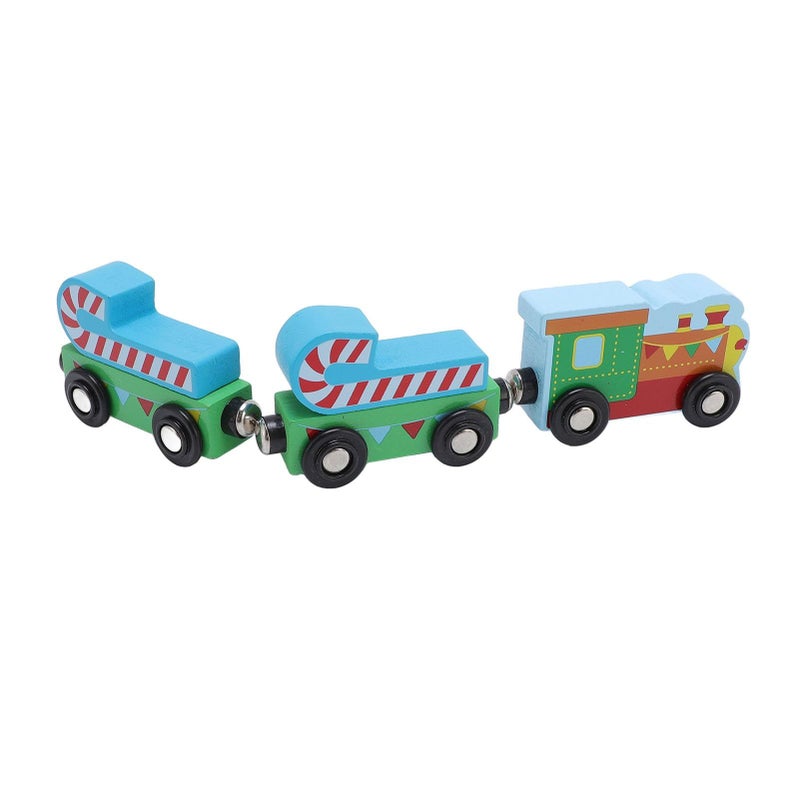3 Pcs Wooden Train Toy Compatible Train Series Kids Cognitive Development - Image 4