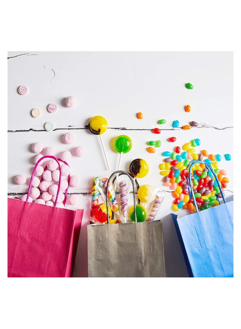 24 كيس) أكياس ورقية بيضاء مع مقابض كرافت هدايا حفلات الزفاف ، هدايا حفلات أعياد الميلاد ، المطاعم الجاهزة ، أكياس التسوق (15 × 11 × 6 (صغير) ، أبيض) - Image 4