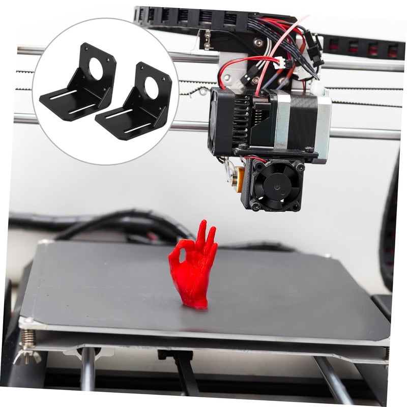 MAGICLULU 2Pcs Stepper Motor Mounting Bracket for Printers Motor Holder with Finish Easy Installation for Strong Support Printer Accessory - Image 3
