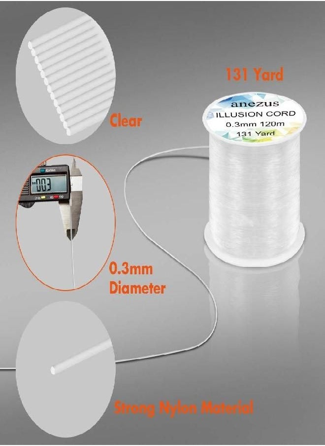 anezus Fishing Line Nylon String Cord Clear Fluorocarbon Strong Monofilament Fishing Wire  - Image 3