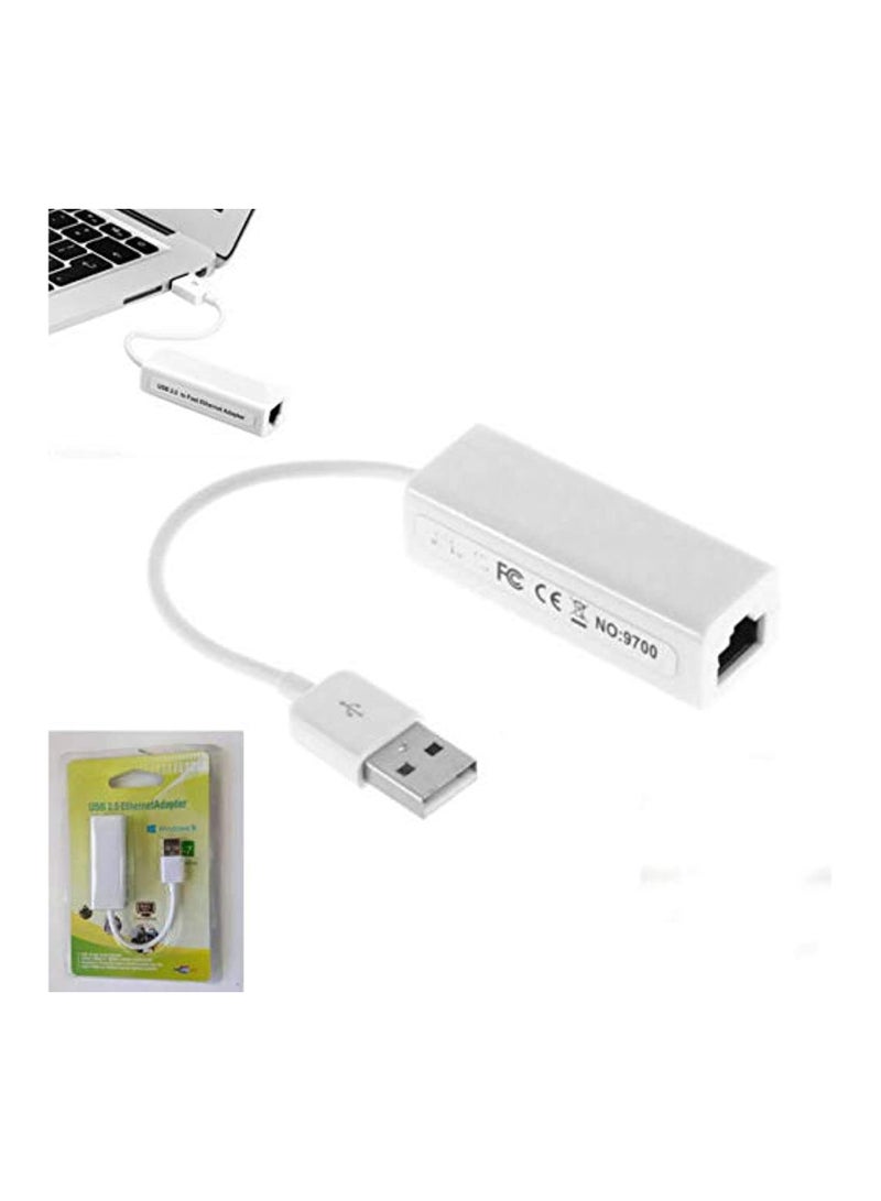 كابل محول شبكة من USB 2.0 الى ايثرنت ار جيه 45، لشبكة محلية 10/100 ميجابت لكل ثانية - Image 1