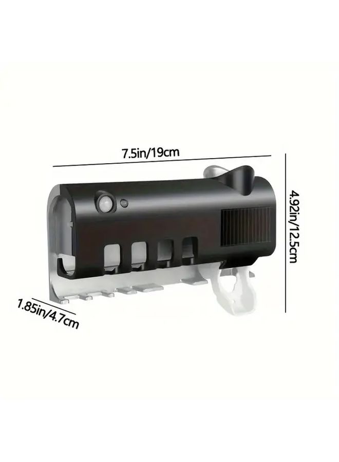 Smart Automatic Toothpaste Dispenser And USB Charging Toothbrush Holder Black - Image 4