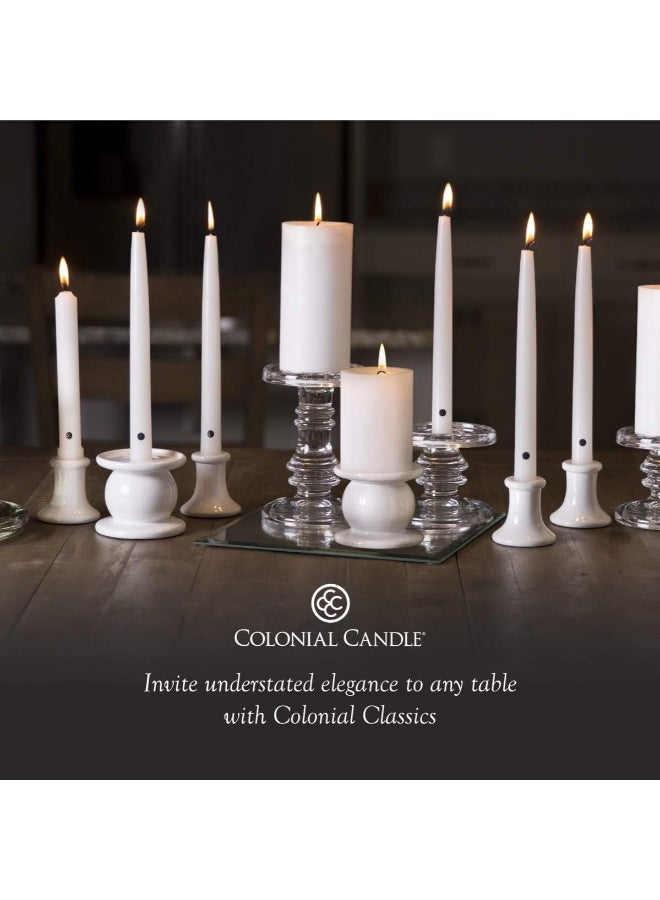 Colonial Candle Unscented Taper Candle Classic Collection Indigo 12 In Pack of 12  Up to 10 Hours Burn - Image 3