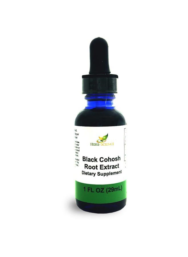 Herb-Science Black Cohosh Root – Supports Menstrual Relief, Menopause Relief,Healthy Blood Pressure, Circulation – Alcohol-Free Liquid Extract, 1 oz - Image 1