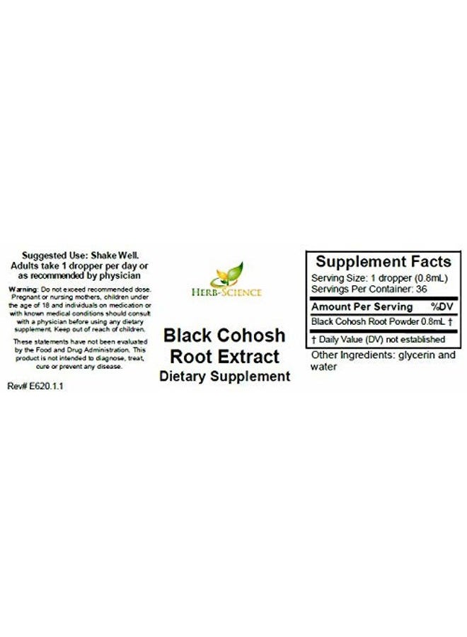 Herb-Science Black Cohosh Root – Supports Menstrual Relief, Menopause Relief,Healthy Blood Pressure, Circulation – Alcohol-Free Liquid Extract, 1 oz - Image 2