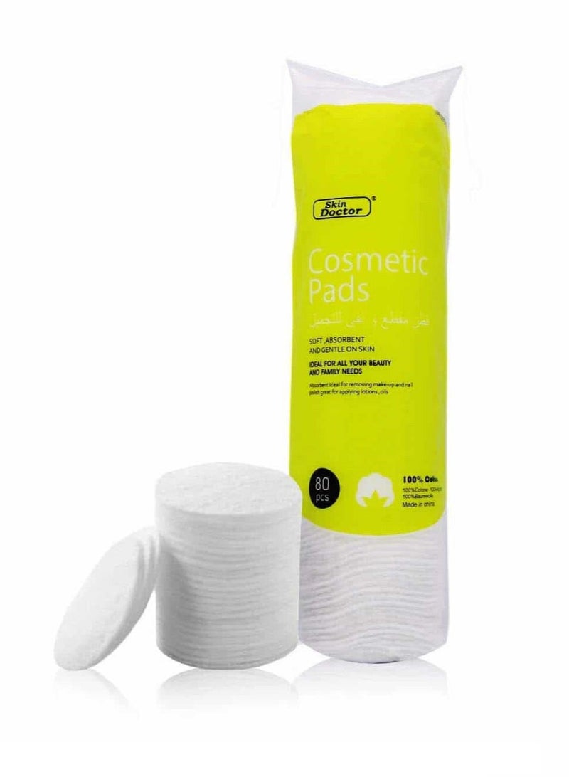 Skin Doctor 100% Cotton Make Up Cosmetics Pads (Pack Of 5 X 80) - Image 4