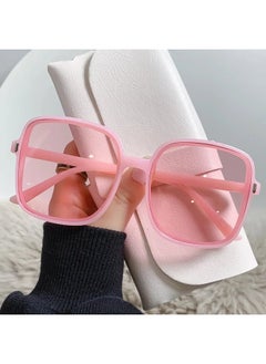 2024 New Gradient Sunglasses Female Ins Big Box Fashion Retro Square Sunglasses for Women Trendy Gafas De Sol Mujer-Lenses Color:Pink