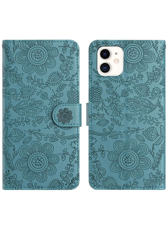 Zaboon Case For iPhone 11 Floral Embossed Pattern Leather Phone Case - Image 1