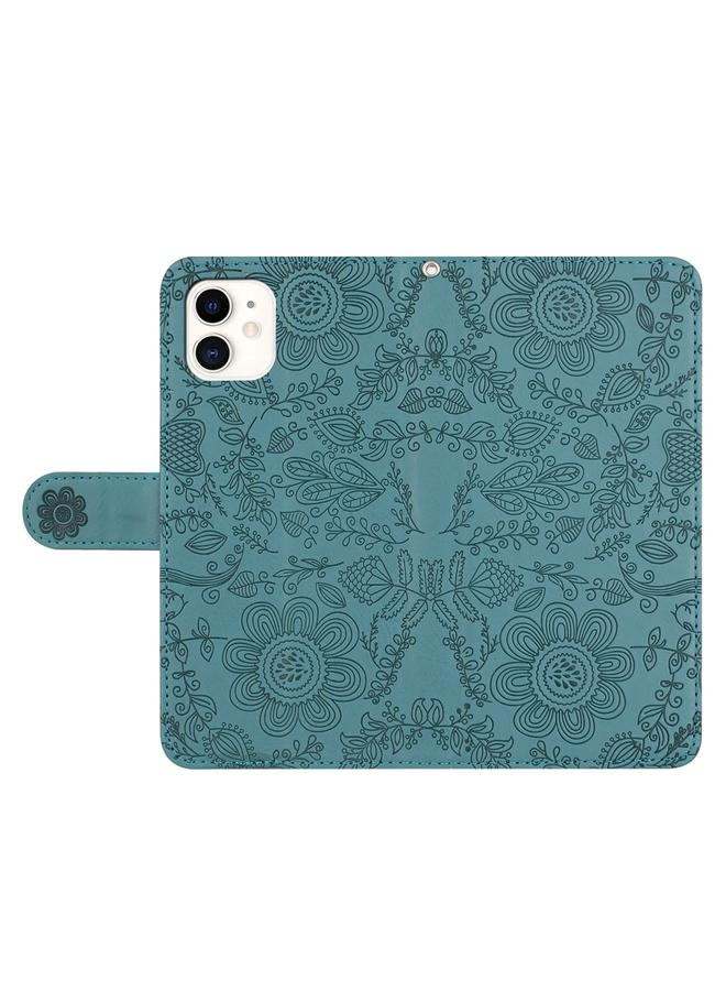 Zaboon Case For iPhone 11 Floral Embossed Pattern Leather Phone Case - Image 5