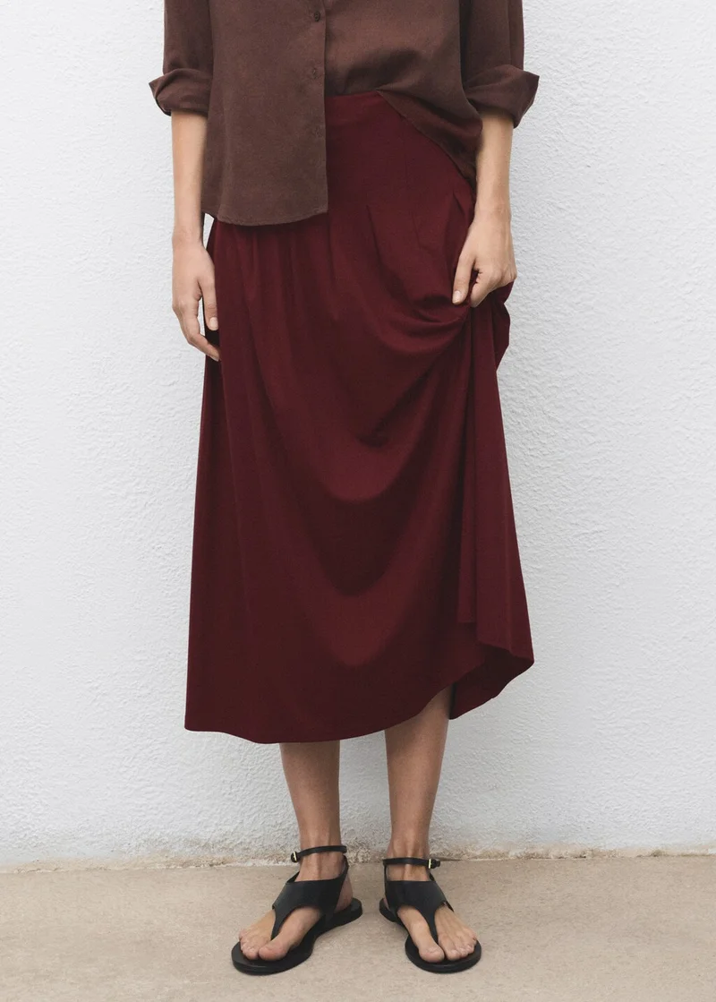 مانجو Plank midi-skirt