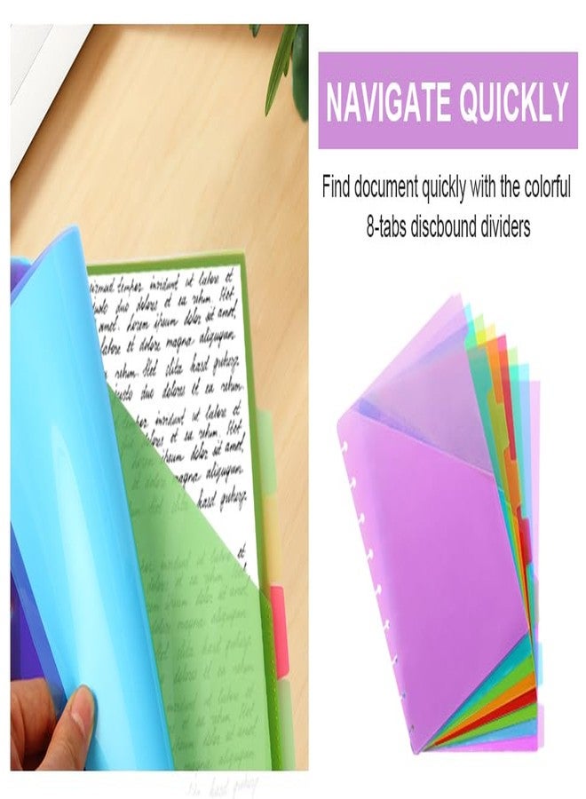 Treehole 11 -Discbound Pocket Divider with 8 Tabs, Letter Size Tul Notbook Divider Folder Dis Planner Inserts for for Document Discbound System, Office Home School (8) - Image 5