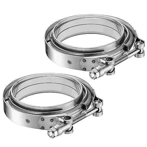 SYKRSS 35 Inch V Band Clamp with Flange Male Female Universal 304 Stainless Steel for car 2PCS - Image 1