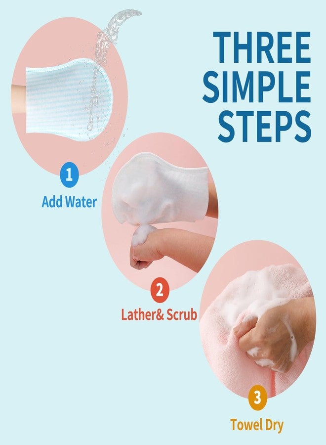 HYGIENJOY- Rinse Free Bath Sponges Mitten-Shaped,Body Wipes Pre-soaped & Dry,Body wipes for adults bathing no rinse,for Nursing The Elderly, Injured,for Adult Traveling, Camping (25 Pack) - Image 2