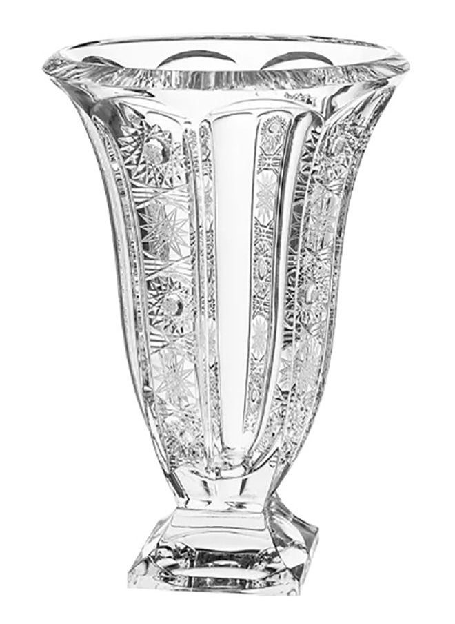 Bohemia Jihlava Engraved Pattern Champaign Collection Vase 