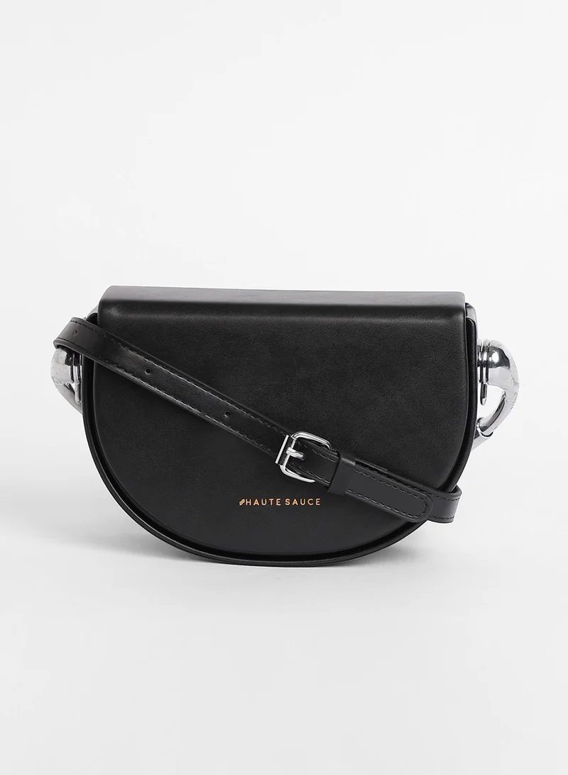 Haute Sauce The Semi Hand Bag - Midnight Black