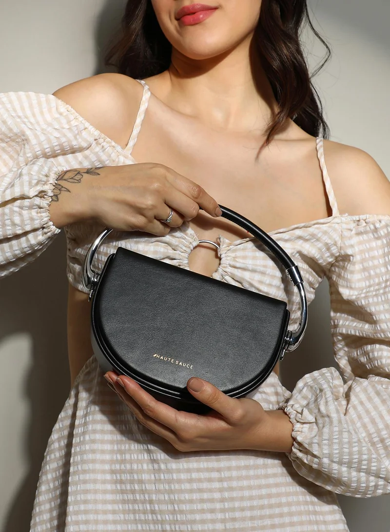 Haute Sauce The Semi Hand Bag - Midnight Black