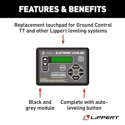 Lippert Components Lippert Ground Control RV 5th Wheel and Travel Trailer Leveling System Replacement Touchpad with Auto-Leveling Button - 421484 - Image 4