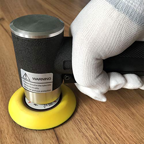 PROSHI 2" & 3" Dual Action Mini Air Sander, Random Orbital Pneumatic Polisher Kit with Pads & Accessories, High Speed Air Angle Sander for Auto Body, Wood, Metal, and Furniture Polishing - Image 3