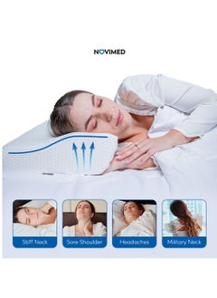 NOVIMED Contour Orthopedic Memory Foam Pillow with Cervical Support for Neck  - Image 2