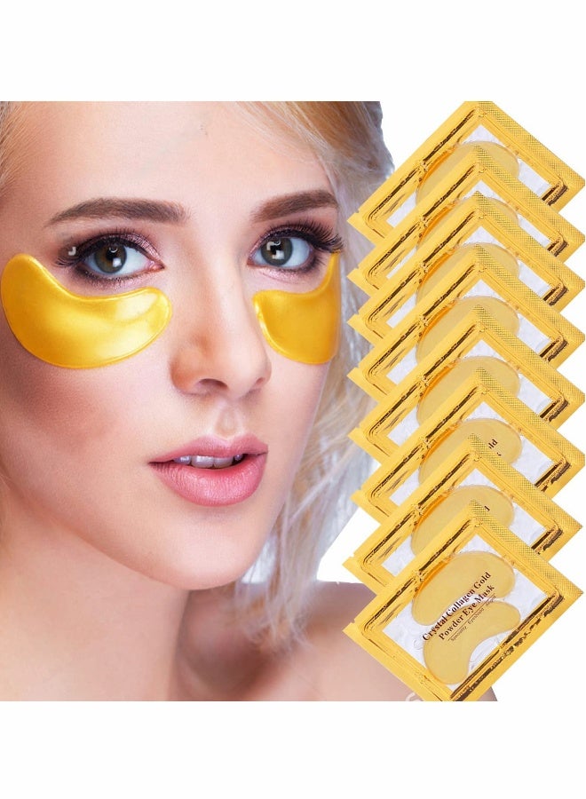 24K Gold Under Eye Treatment Masks,Natural Gel Collagen Under Eye Patches, Eye Mask for Dark Circles, Remove Eye Bags & Puffy Eyes, Anti-Wrinkle, Hydrating, Soothing.  20 Pairs - Image 1